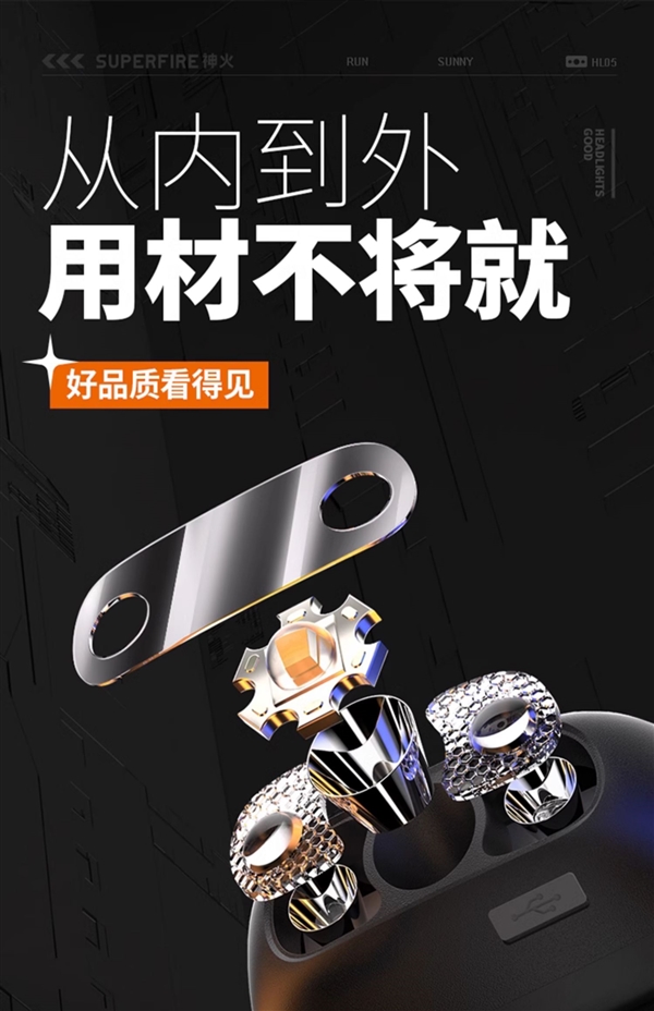 钓鱼/爬山/露营必备：神火轻便头戴灯4.8元起（感应款8.9元）