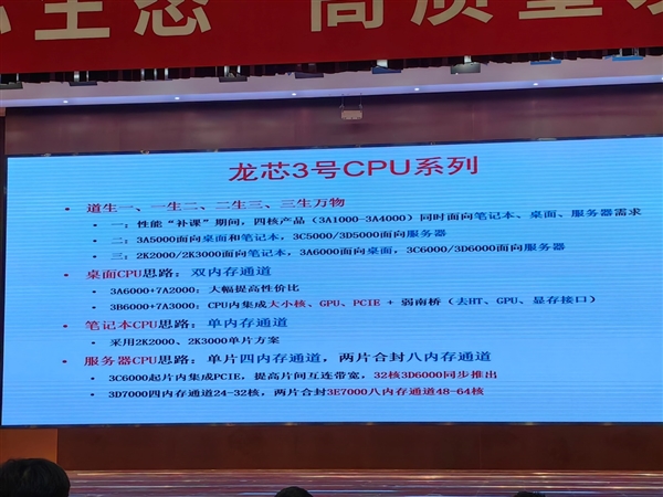 龙芯CPU布局与未来:引入大小核、冲向64核心128线程!