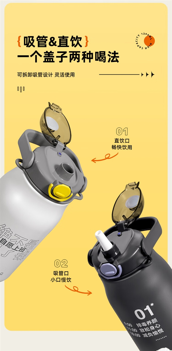 不锈钢保温又保冷 富光316L畅饮杯59元包邮（日常99元）