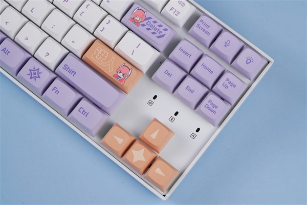 高颜值87键!影驰Keychron K8 Pro星曜娘联名键盘图赏