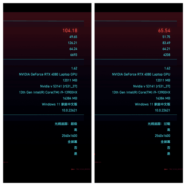 显卡杀手！《赛博朋克》的全景光追把RTX 4060本干趴了