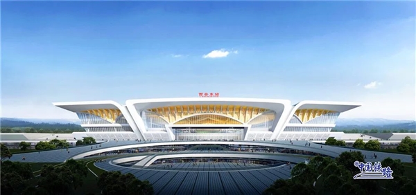 超大型高铁站西安东站开建:近40万平气势磅礴