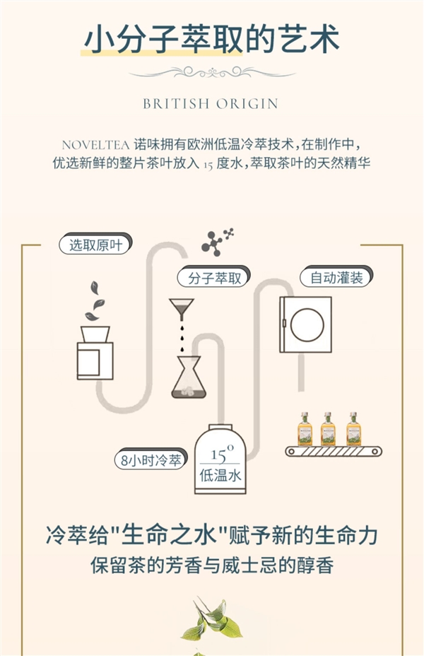 小酌微醺不易醉：诺味冷萃茶酒700mL 39.9元发车