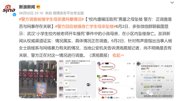 男孩被撞身亡母亲因“太冷静”被网暴跳楼!这有错吗?