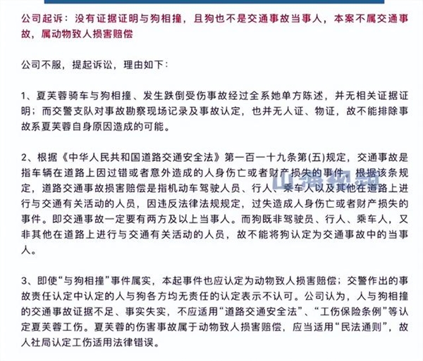 女子下班途中被狗撞伤被判工伤 法院:非本人主要责任