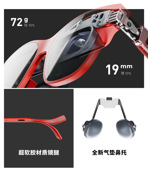 仅重72g！XREAL Air 2发布：最轻最舒适的观影AR眼镜