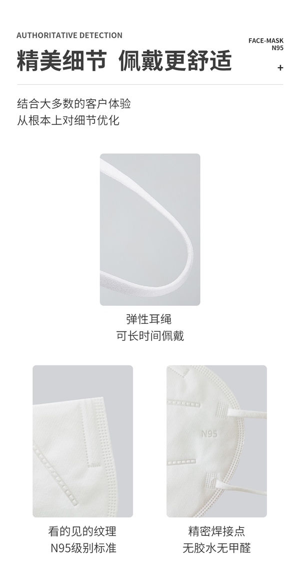 医用口罩 可防病毒！锦瑞N95口罩大促：98元60片
