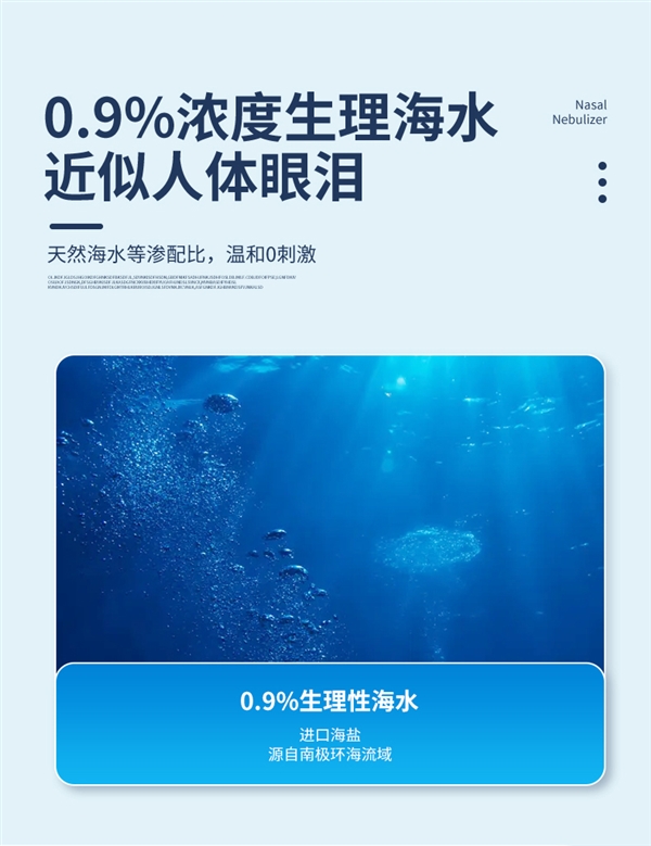 专业鼻腔护理 海元素生理性盐水鼻腔喷雾器60ml 12.23元包邮