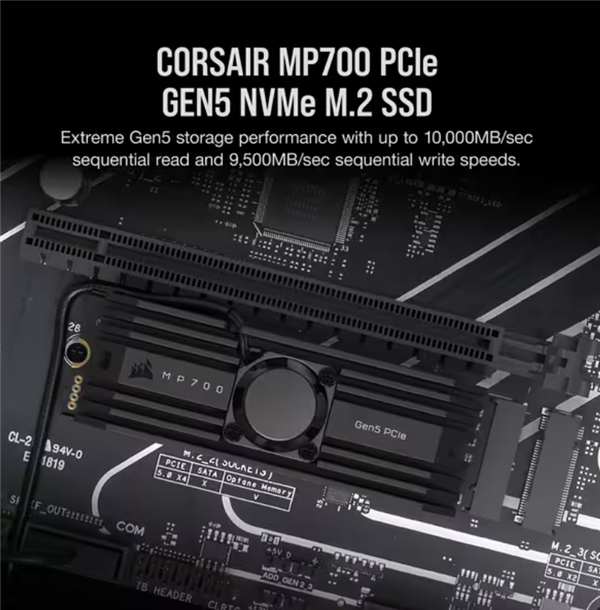 性能残血还带风扇 海盗船PCIe 5.0硬盘开卖：性价比竟然很高