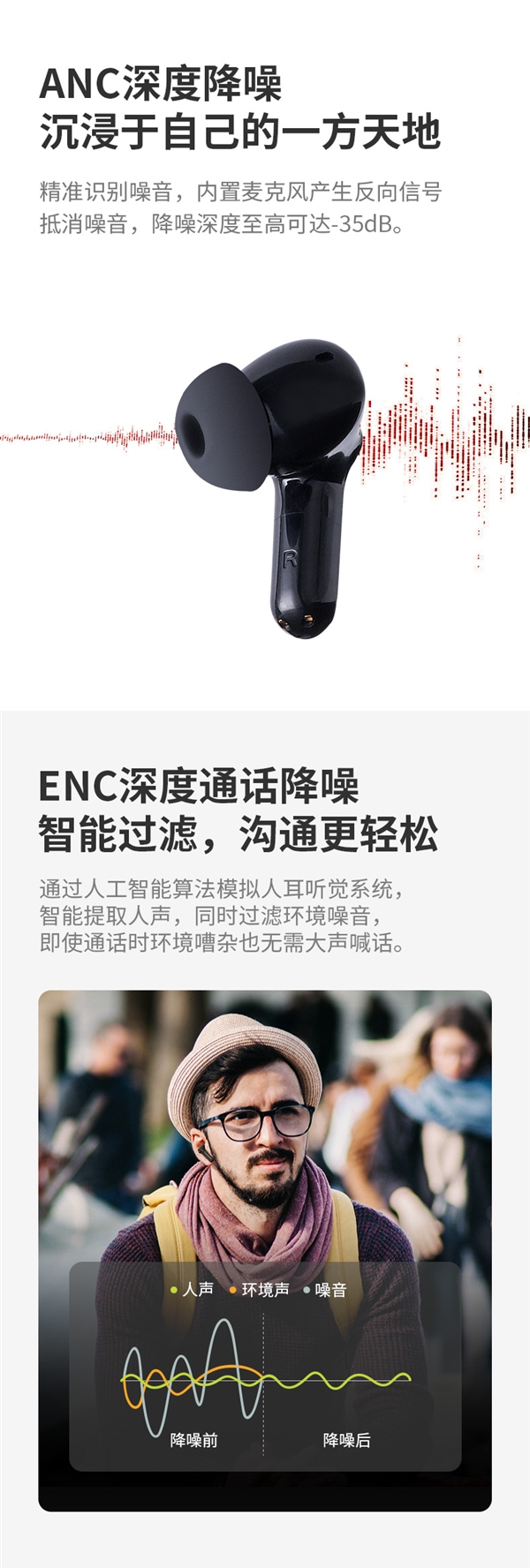 原价399元：HIFIMAN TWS500降噪耳机139元大促（260元券）
