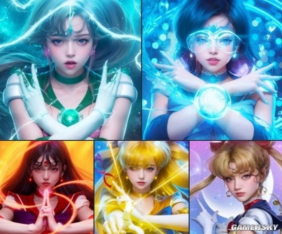 AI绘制性转黄金圣斗士 神圣加成的铠甲正妹