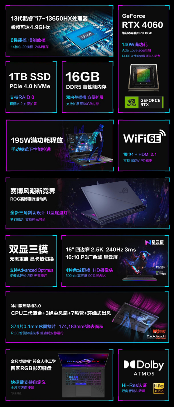 140W RTX 4060满血释放！ROG魔霸7 Plus电竞本预约首发价9999元