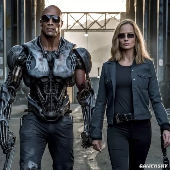 巨石强森演《终结者》T800是啥样?AI绘制以假乱真