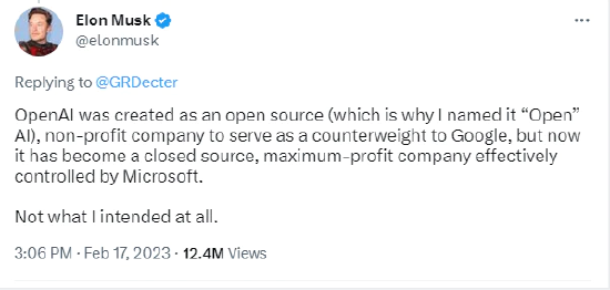 连续公开炮轰!马斯克为什么不爽OpenAI?