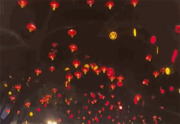 红灯藏在成片红灯笼里引司机吐槽：差点6分没了