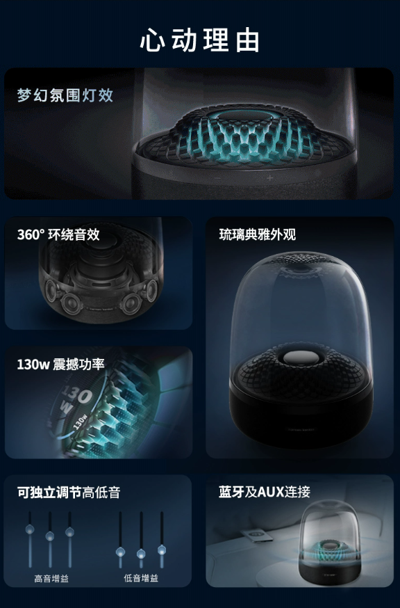 2199元 哈曼卡顿推出音乐琉璃4代音箱:6+1环绕音效