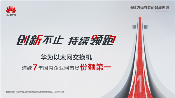 华为以太网交换机市占率高达36.6% 连续7年国内第一