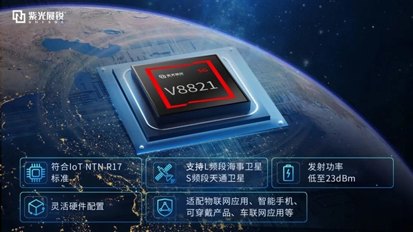 手机捅破天！紫光展锐首颗卫星通信SoC V8821获重大突破