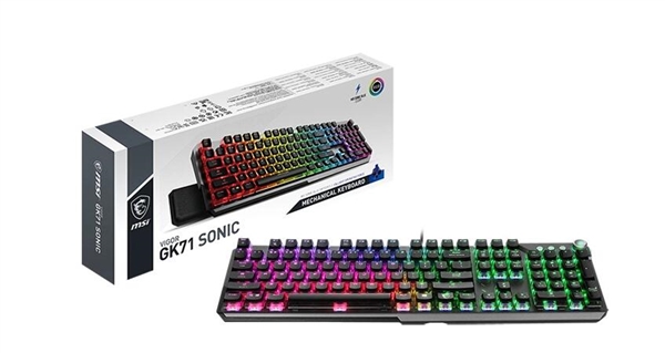 微星发布VIGOR GK71 SONIC键盘：定制青轴、单键RGB