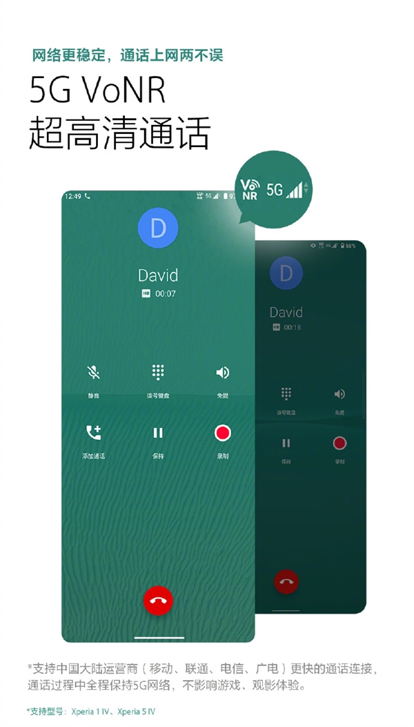 索尼Xperia 1 IV/5 IV 国行全面推送Android 13:支持5G VoNR通话