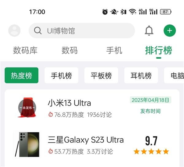 小米13 Ultra官宣后冲上酷安热度榜第一:比万元机皇还火爆
