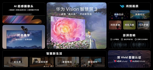 75寸首发仅5499元!华为发布Vision智慧屏3:自研画质、720p秒变4K