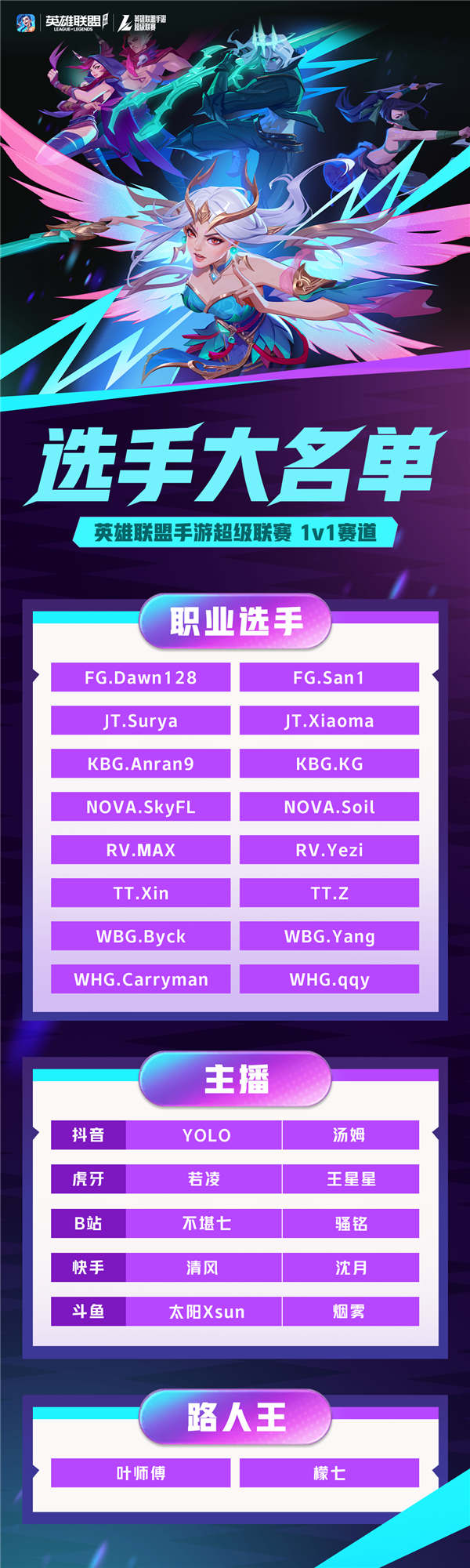 2024英雄联盟手游超级联赛今日开打：新增独立1v1赛道