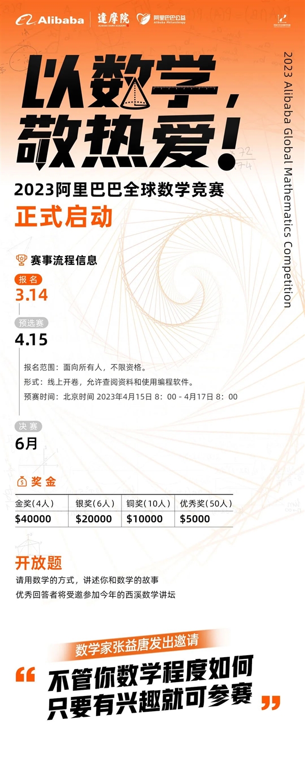 总奖金达400万元!阿里巴巴召开2023全球数学竞赛