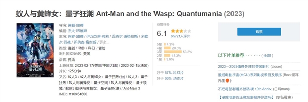 《蚁人3》上映9天中国内地票房破2亿 网友：回到小众也挺好