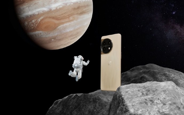 一加11木星岩限定版抢先看:3D微晶岩+金色边框