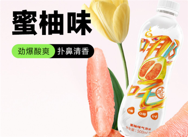 0糖0脂0卡 三种口味 哪吒气泡水1.66元/瓶史底