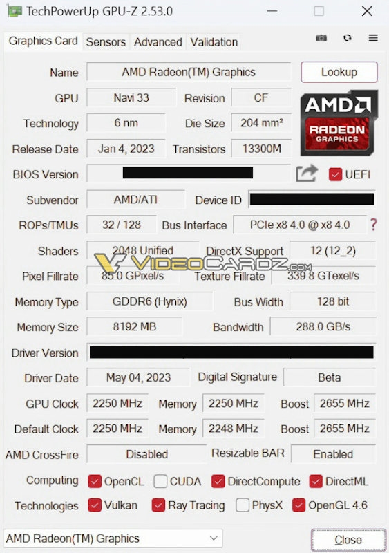 AMD RX 7600规格实锤:这两点和RTX 4060 Ti一模一样