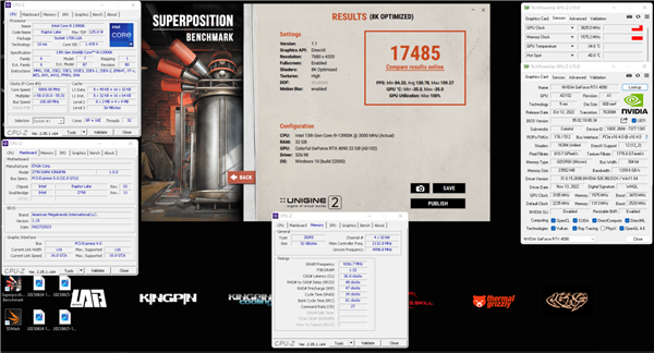 七彩虹iGame LAB RTX 4090刷新四项性能世界第一:3D负载暴超3.8GHz+