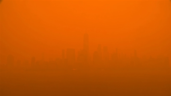 全球污染最严重！美国纽约空气污染指数爆表：实时画面可怕 加拿大山火爆发所致