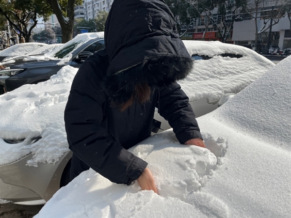 直击各地强降雪：河南雪厚得像切糕 树叶车辆“穿冰甲”