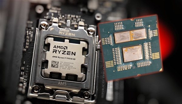 锐龙9 7950X3D被闪电开盖:64MB 3D缓存隐身了