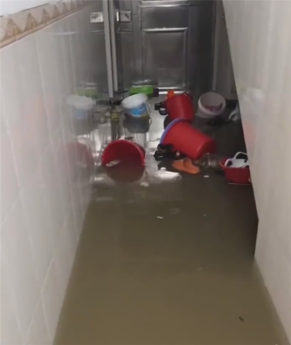 广东暴雨积水成河：有人屋内钓鱼 有人