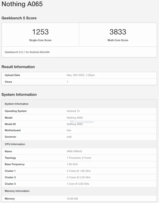 终于用上一代骁龙8+:网红手机Nothing Phone 2代跑分现身