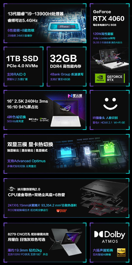 11999元 ROG幻16 2023款笔记本上架：i9+RTX 4060