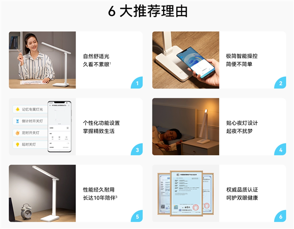 119元 华为智选推出新一代智能台灯:支持鸿蒙OS 手机一碰即连