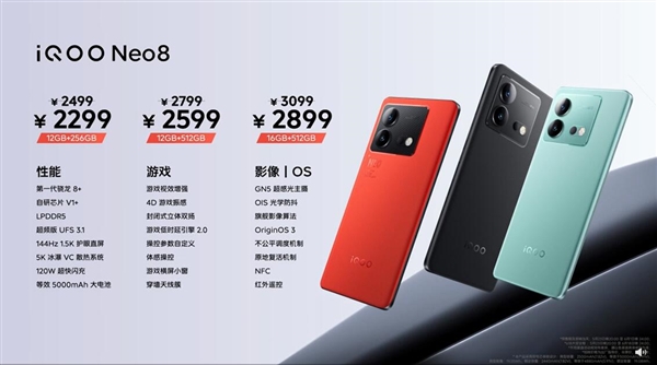 骁龙8+性能旗舰到手2299元！iQOO Neo8发布