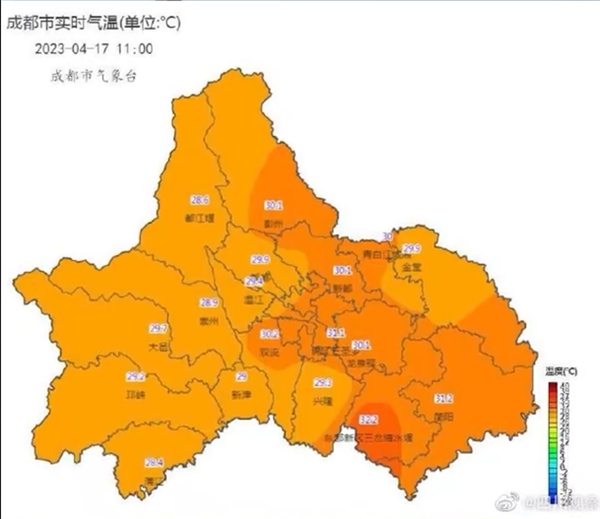 热到融化!成都迎来史上最热四月:还未到达巅峰