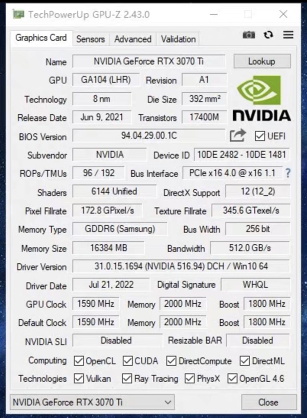 RTX 3070魔改 显存翻倍16GB：帧率逆天提升近9倍