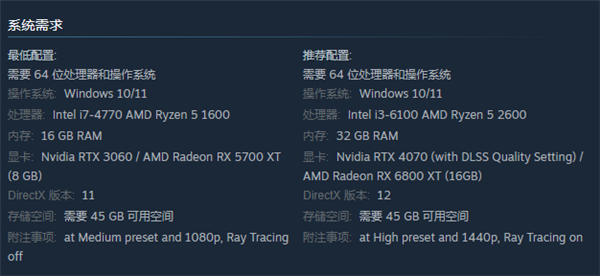 i7-4770配RTX 3060？华纳《魔戒：咕噜》配置要求离谱