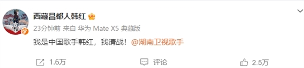 《歌手2024》华语歌手被国外歌手降维打击 韩红微博发文：我