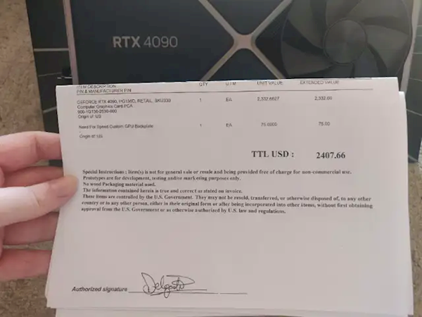 全球只有18块!极品飞车特别版RTX 4090现身海鲜市场:要价1.6万