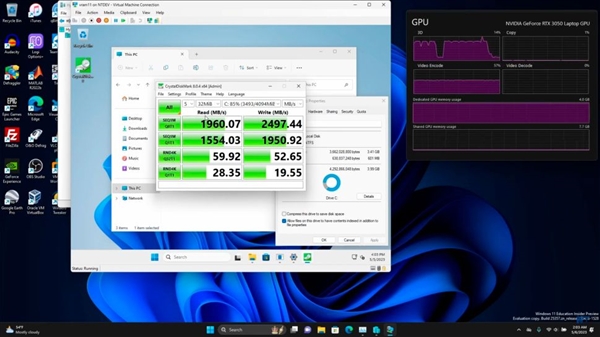 Win11精简版系统成功安装在4GB显存中:运行速度飞快!