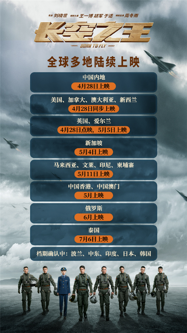歼-20出击!《长空之王》今日内地上映:美国、日本等地将陆续上映等地