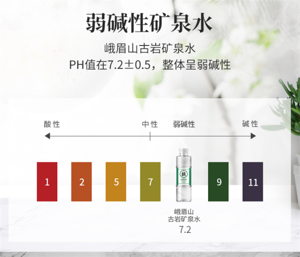 弱碱性 峨眉山N30古岩天然饮用矿泉水：24瓶到手29.9元