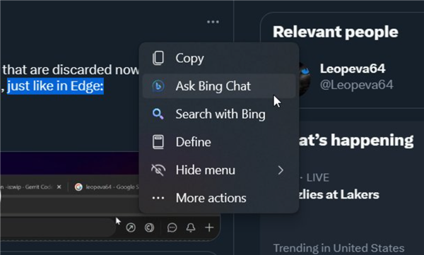 划词即可询问AI:Edge将深度融合New Bing